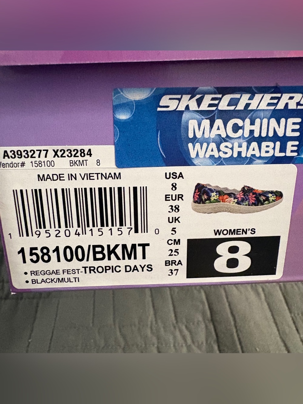 Skechers Reggae Fest Tropic Days Floral Tropical Womens Size 8 Comfort Shoes - Picture 12 of 15